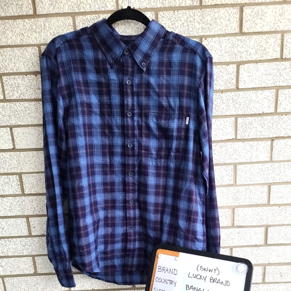 Lucky Brand Long Sleeve Plaid (BNWT) - Picture 1 of 8